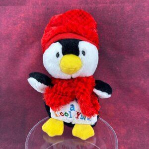 DAN DEE COLLECTION "HAVE A COOL YULE" PENQUIN PLUSH STUFFED ANIMAL 8 inch TALL